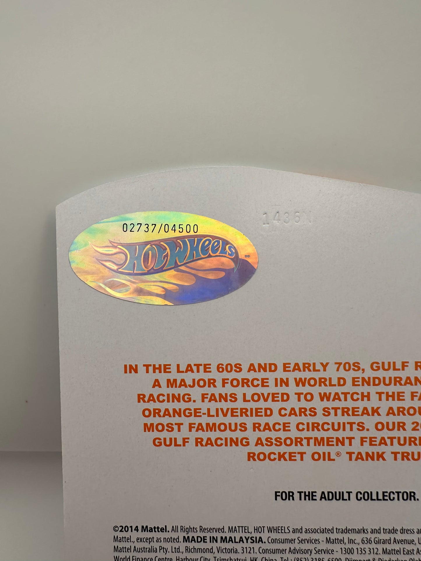 Hot Wheels RLC Rocket Oil - Gulf